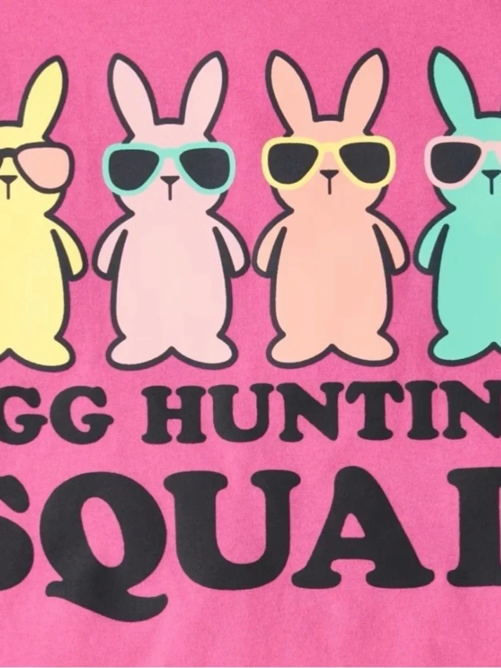 NWT Children's Place Girls 4T Pink Easter Egg Hunting Squad Short Sleeve Shirt